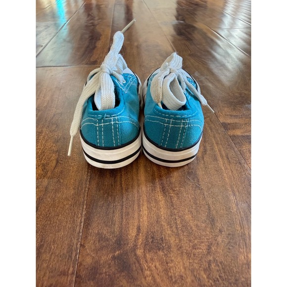 Kidgets 5 Youth Toddler Blue Tie Chuck Style Shoe Faux Converse Sneakers - Picture 5 of 5